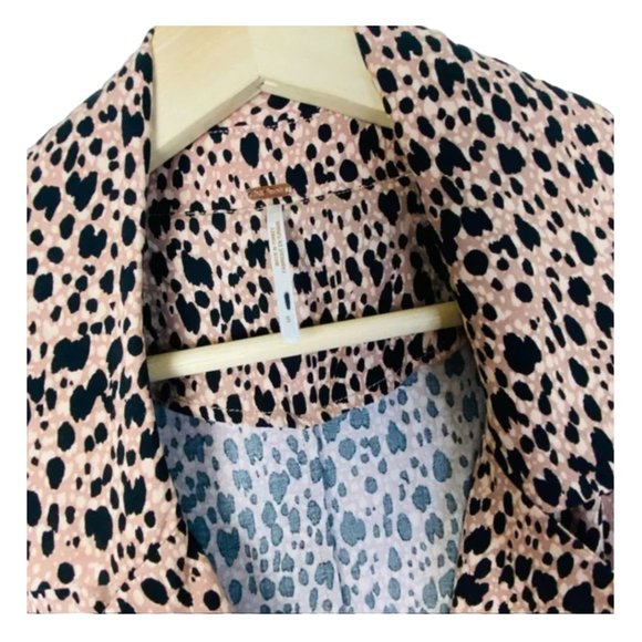 FP Free People 'Daria' Leopard Maxi Shirtdress Duster SM NWT - Picture 3 of 6